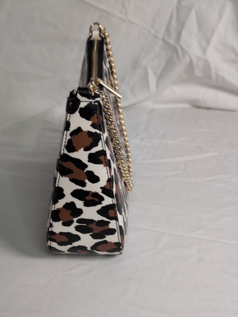 kate spade Leopard Print Chain Shoulder Bag in White, Brown, Black - Picture 6 of 8